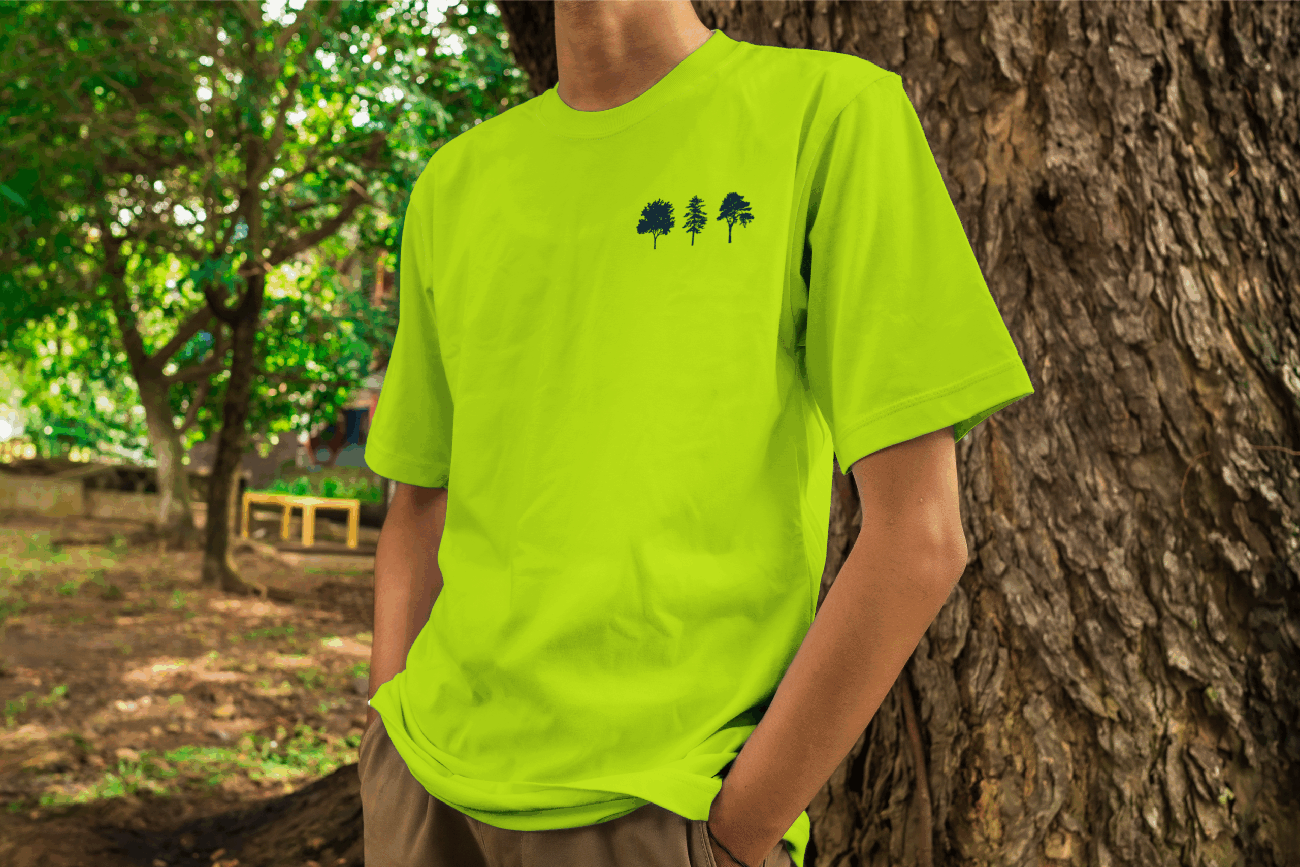 Realistic T-Shirt Mockups in Natural Setting 1