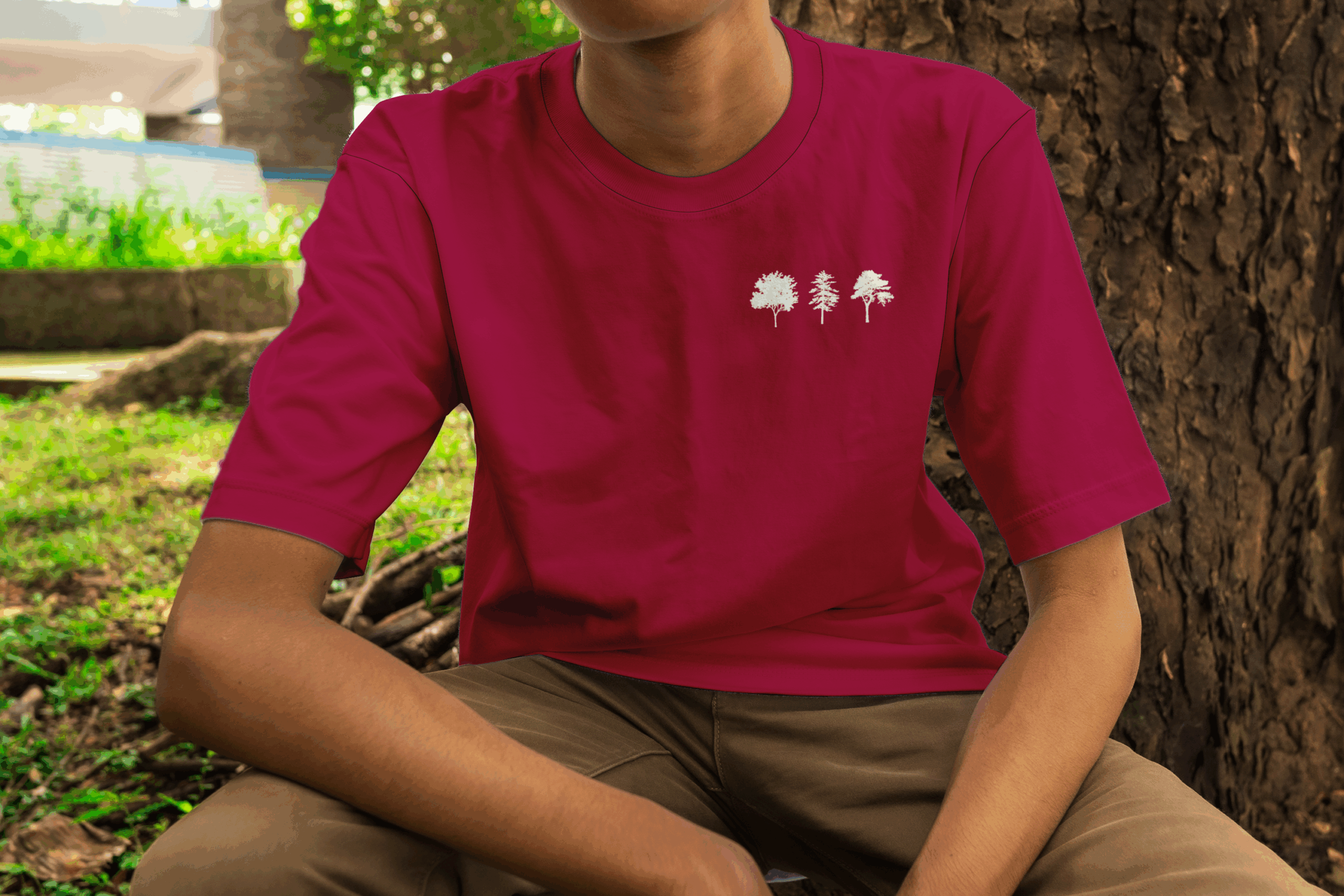 Realistic T-Shirt Mockups in Natural Setting 2